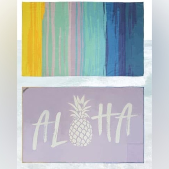 Norwex Hawaiian Stripe Beach Towel Aloha Brand New Dries Fast microfiber 2 sided - Picture 1 of 4